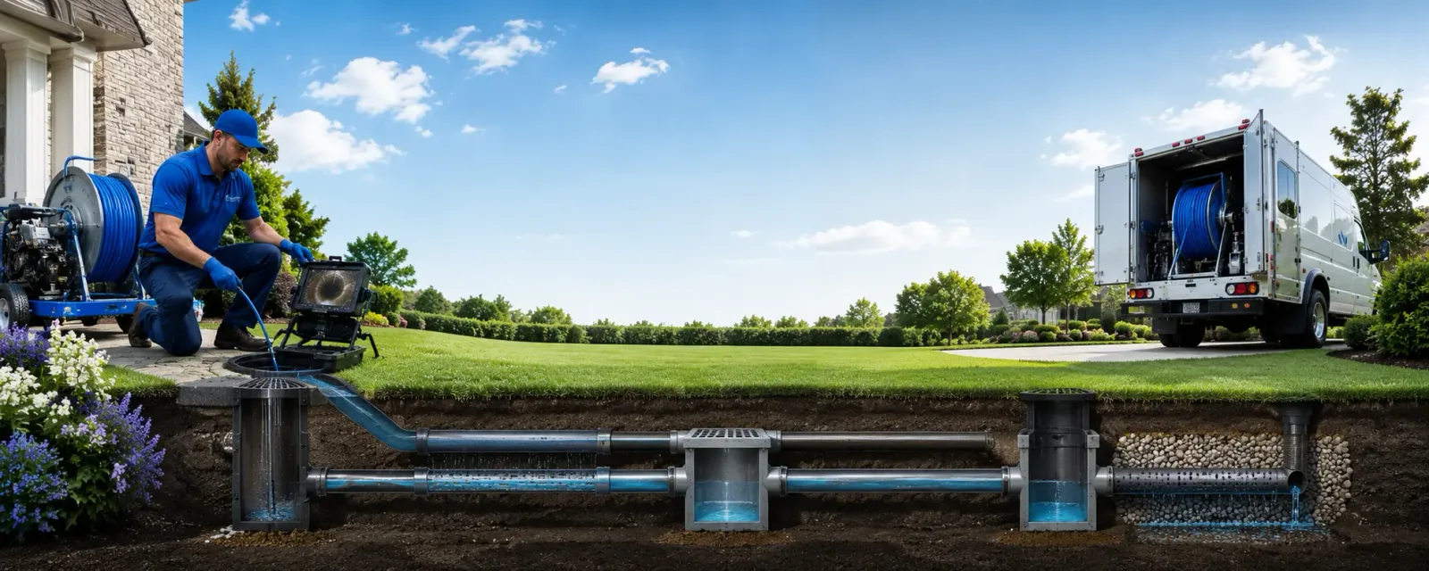 Outdoor drain cleaning information for Ridgeway, IA